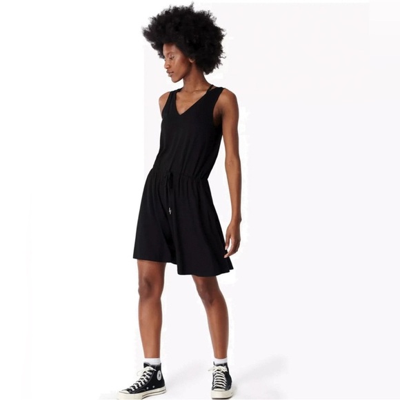 Sweaty Betty Dresses & Skirts - Sweaty Betty Take is easy drawstring waist dress in black size 16